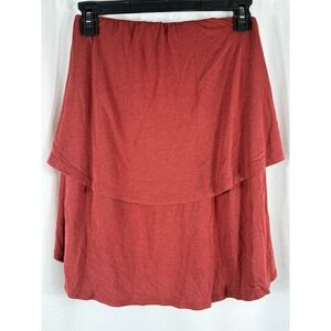 FP Beach Free People Layered Tube Top XS Extra‎ Small Rust Red Elastic Top